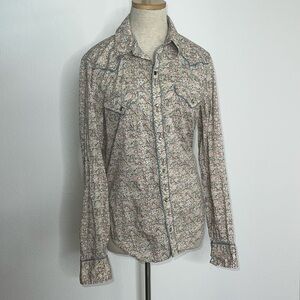 We Are Replay Snap Closure Floral Print Western Shirt